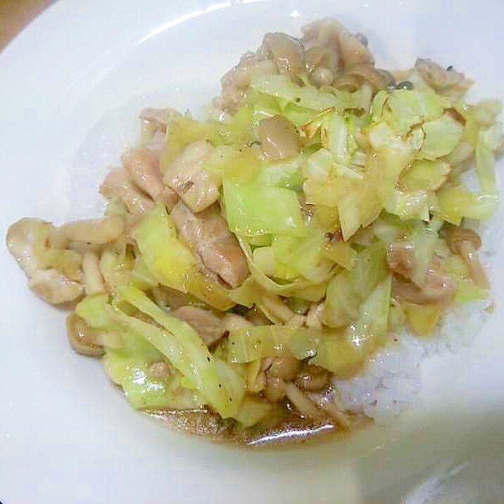 鶏ももキャベツしめじのあんかけ丼 レシピ 作り方 By Flep 楽天レシピ